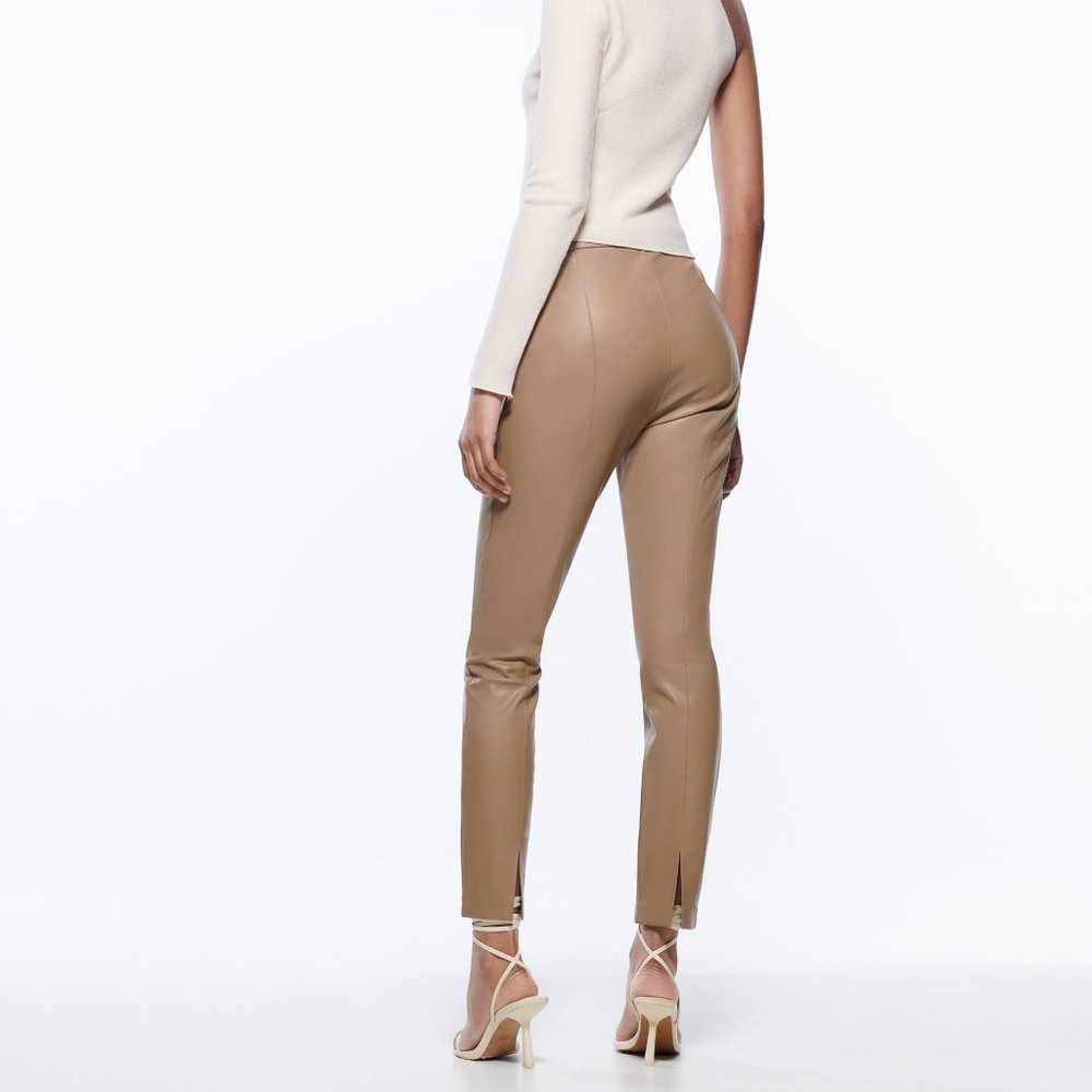 ZARA FAUX LEGGINGS SZ S NWT 5427/227 CAMEL